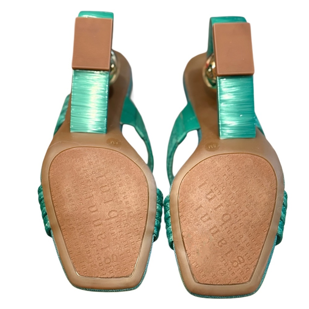 Gianni Bini Ornamented Architectural Wedge Slide Sandals Size 8 NWOT - Picture 7 of 7